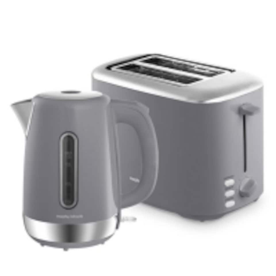 image 1 of MORPHY RICHARDS EQUIP KETTLE & TOASTER GREY
