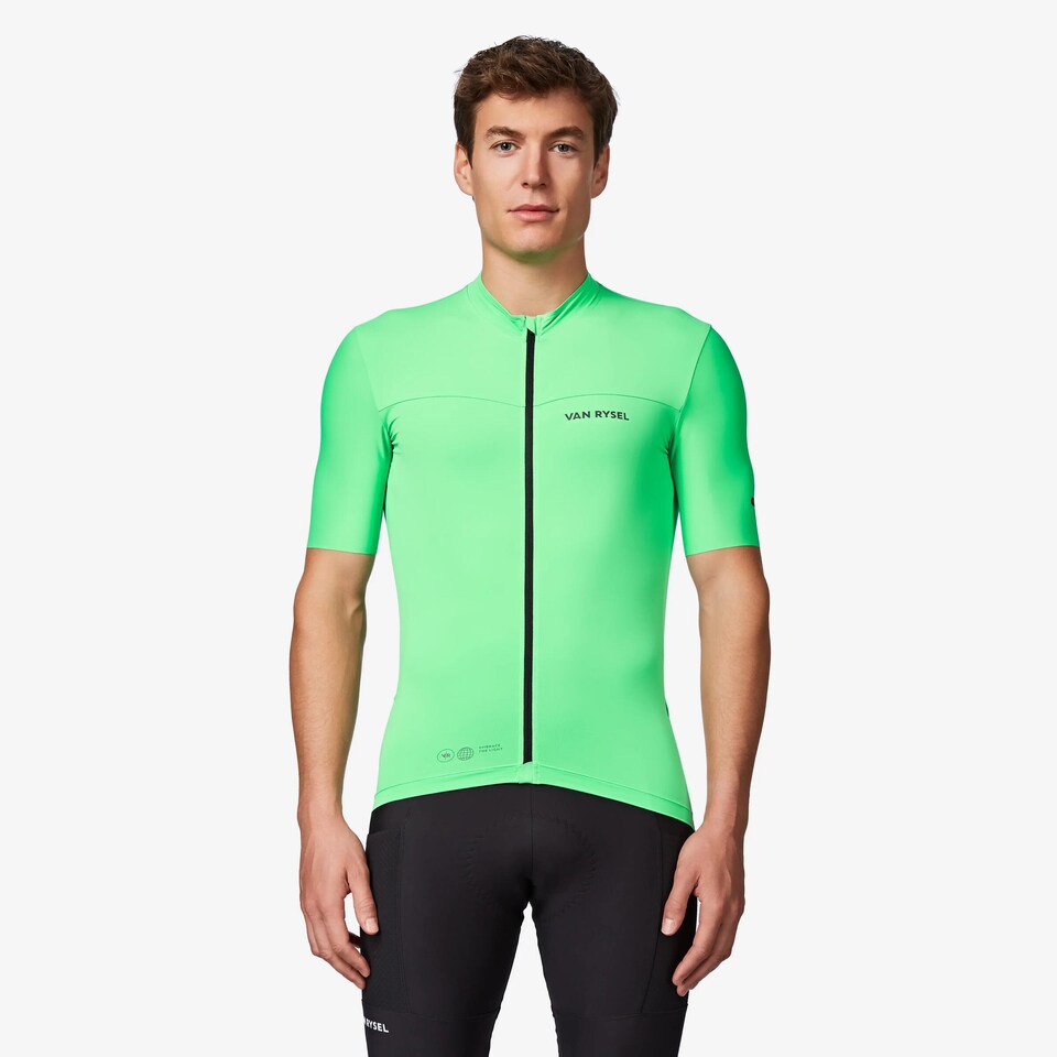 image 1 of Decathlon Men's fitted road cycling short-sleeved jersey, EDR 2