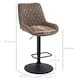 image 7 of HOMCOM Bar Stools Set of 2, Adjustable Bar Chairs 360 Degree Swivel Coffee