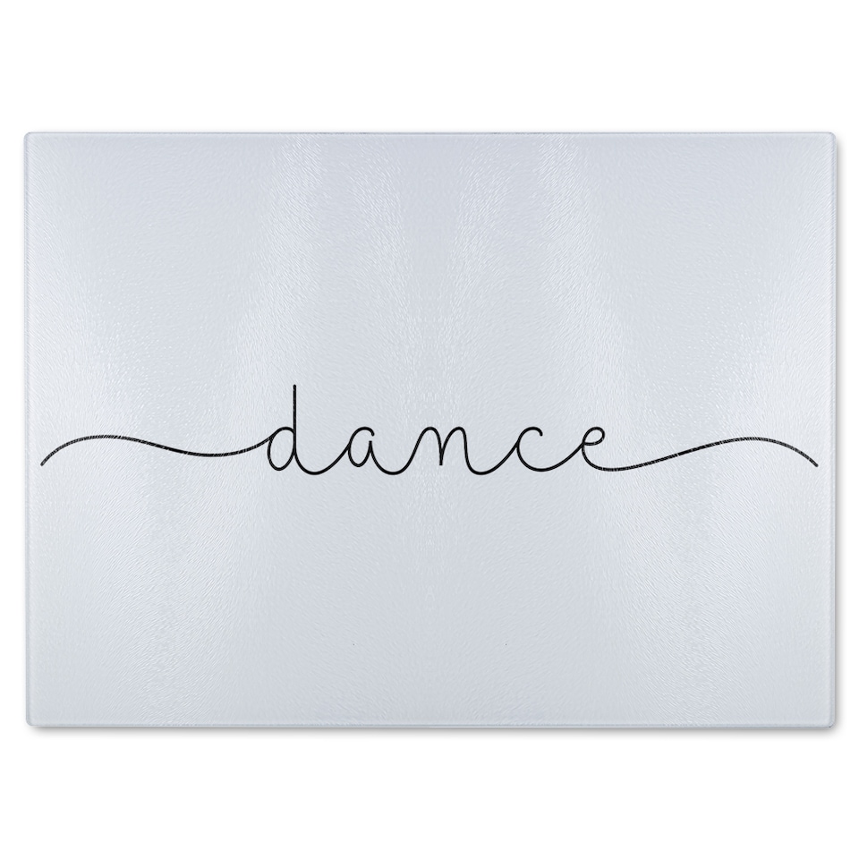 image 1 of Text Dance Designer Glass Chopping Board | Multi
