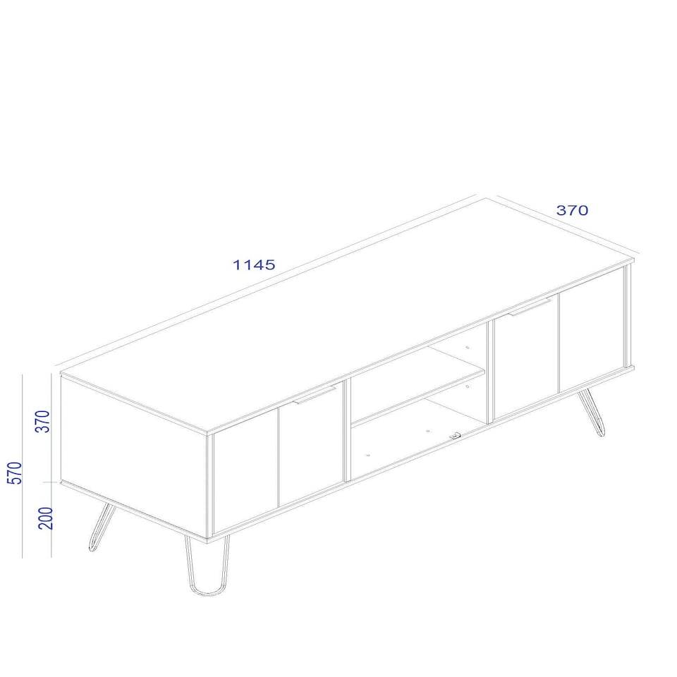 image 1 of Augusta Pine, 2 Door Flat Screen Tv Unit Brown
