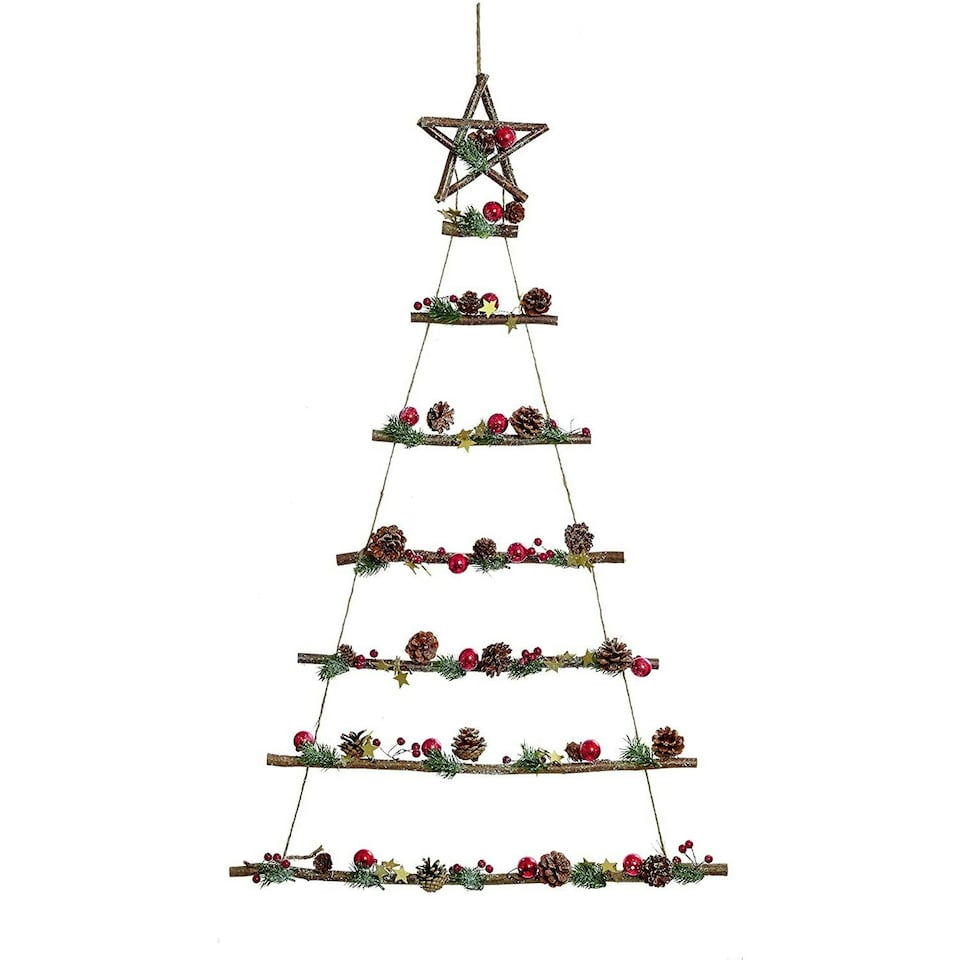 Premier Christmas Tree Wall Decoration Wooden 1.3m