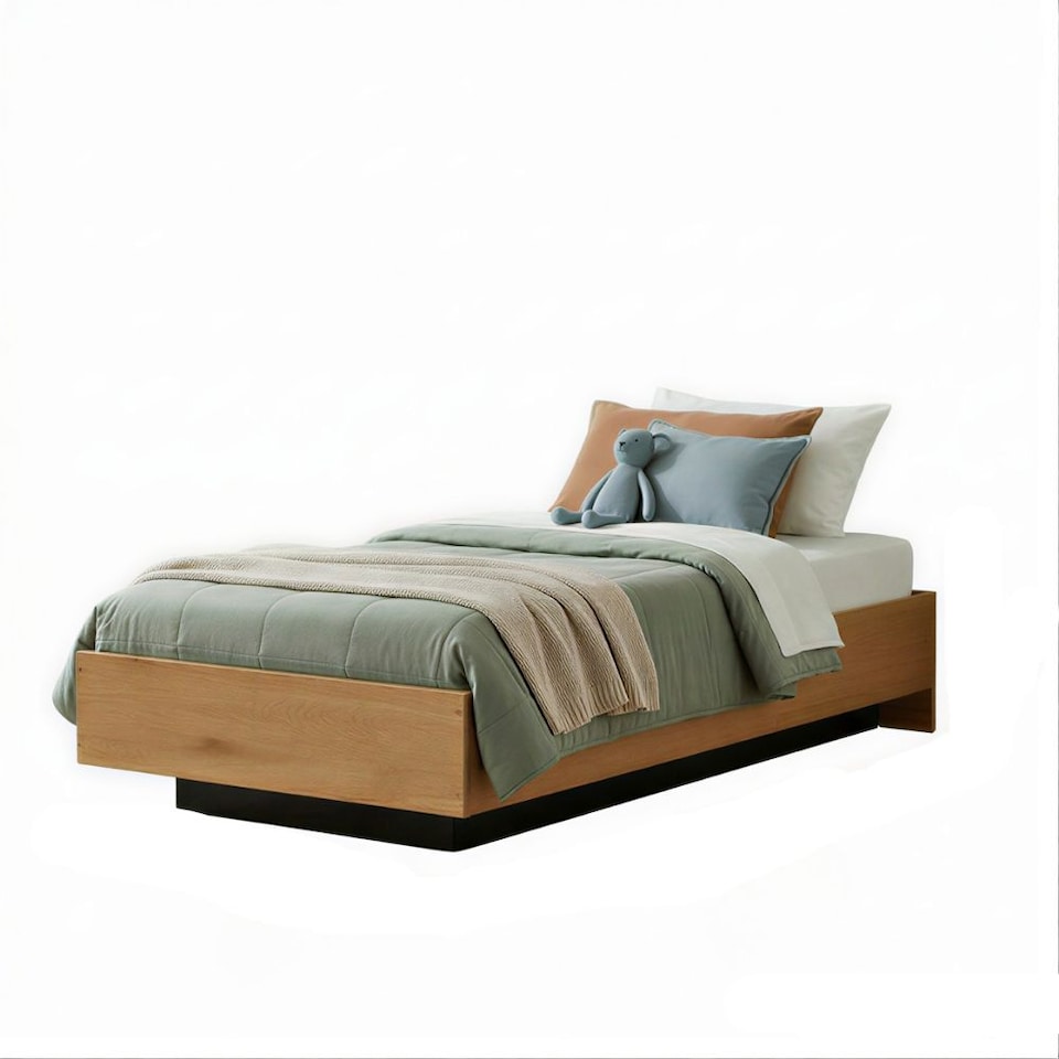 image 1 of Koping Single 3ft Gas Lift Ottoman Bed with Underbed Storage in Natural Pine