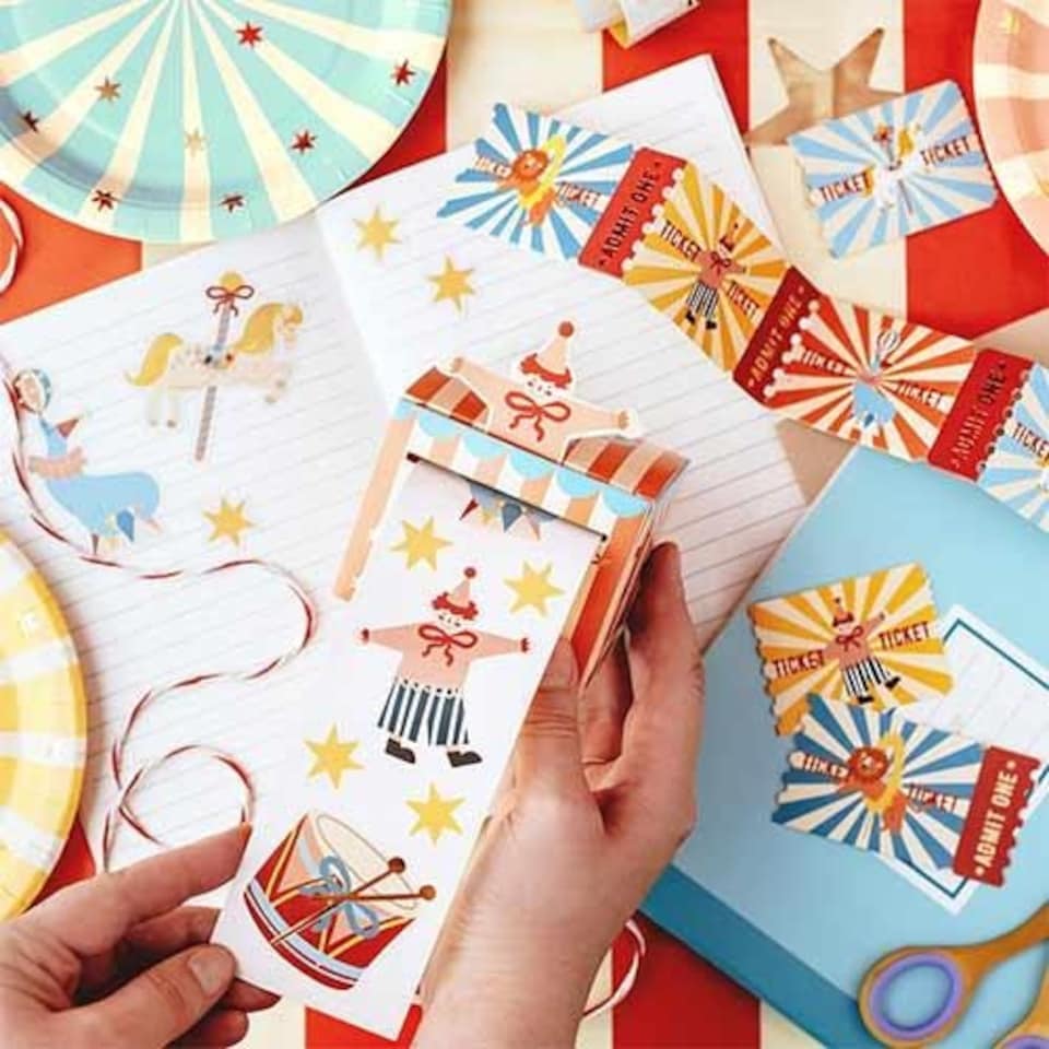 image 1 of Circus Stickers with Entry Tickets