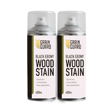 Grain Guard Water Based Wood Stain Spray - Black Ebony - 400ml - 2-Pack