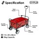 image 4 of Red Heavy Duty Foldable Garden Festival Trolley Cart Wagon Truck