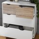 image 2 of Stockholm 4 Drawer Chest - Particle Board - L39 x W82 x H90 cm - Oak/White