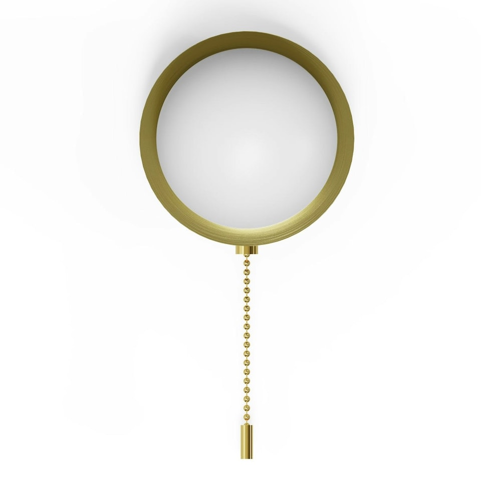 image 1 of CGC MACIE Satin Gold & White Opal Globe LED Rechargeable Magnetic USB Reading Bedside Wall Light Pull Cord Switch Gold