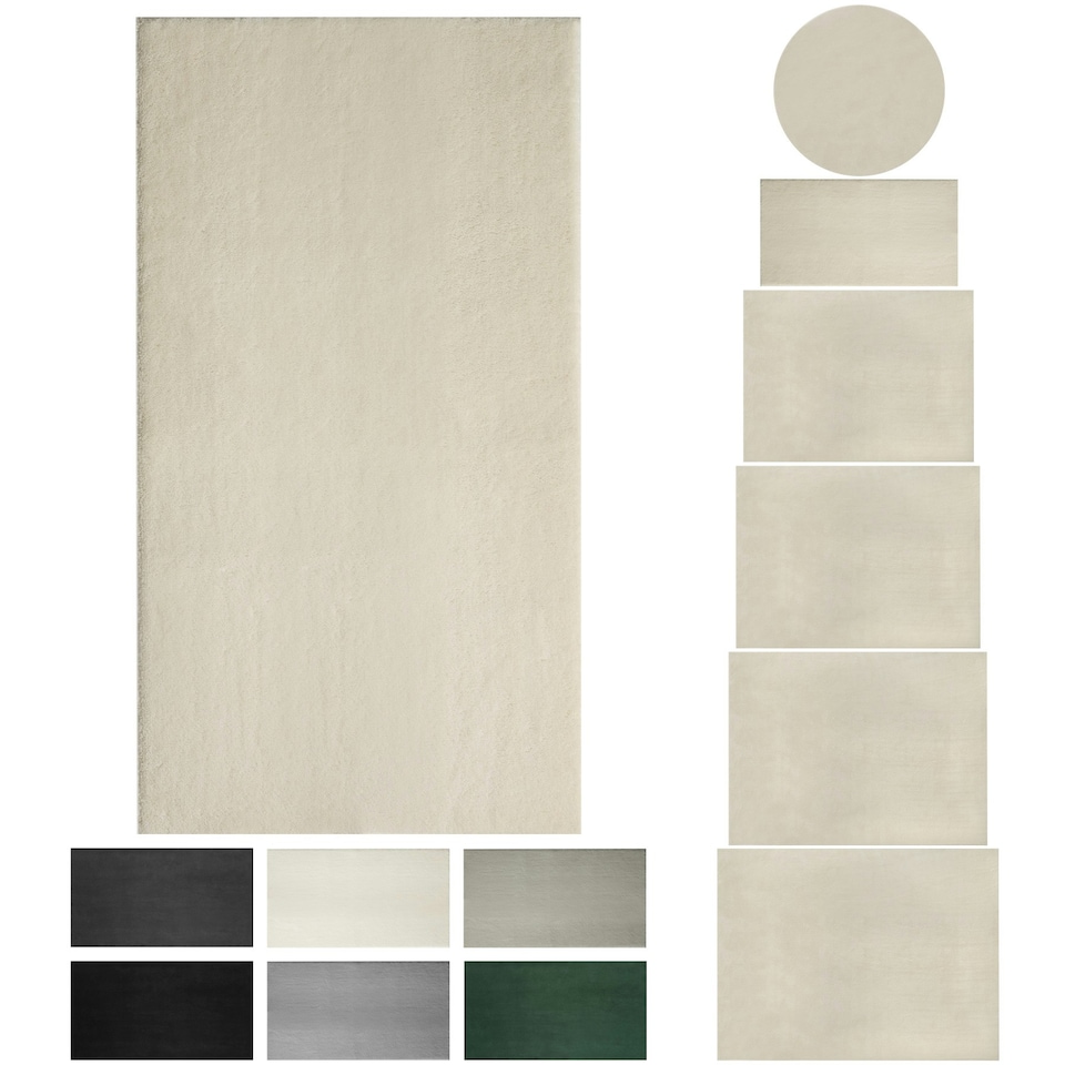 image 1 of Rug Zonelle - short pile and ultra-soft, rectangular or round Grey | Grey | 140 x 200 cm