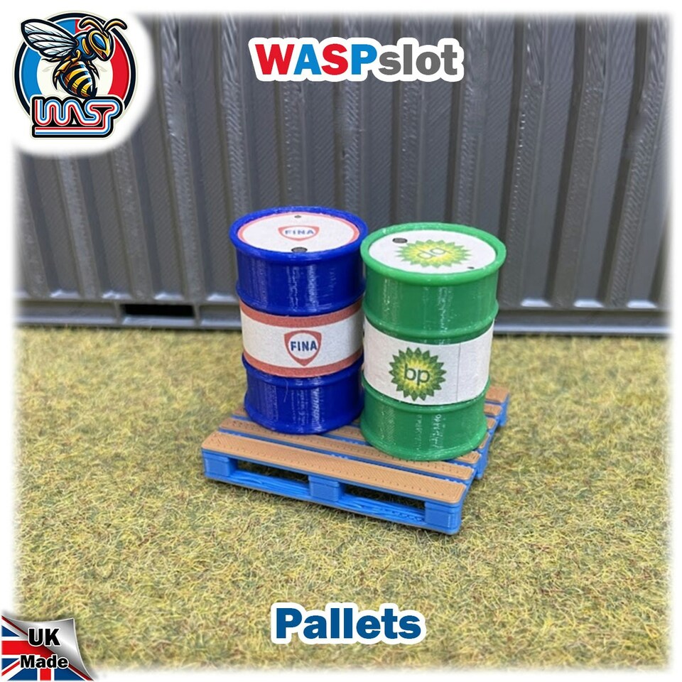 image 1 of Slot Car Trackside Scenery 4 x Pallet Kit Mix 1:32 Scale Wasp P