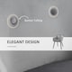 image 3 of HOMCOM Modern Upholstered Fabric Bucket Seat Dining Armchairs Set of 2 Grey