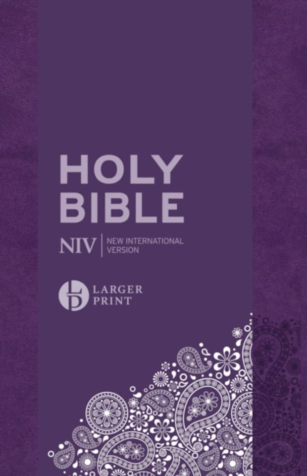 NIV Larger Print Personal Purple Soft-Tone Bible Paperback Book