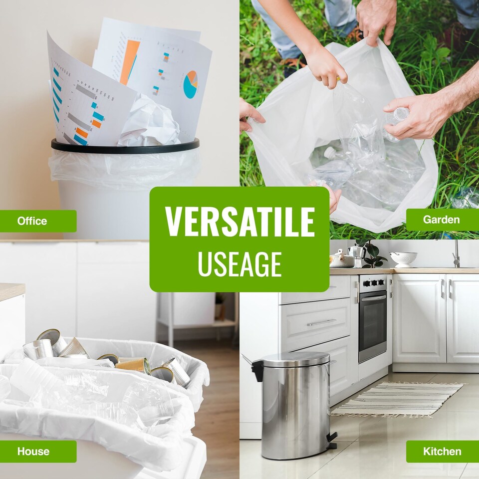image 1 of Ecobag Heavy Duty Swing Bin Liners 55 Litre Extra Strong Leak Proof Tear Resistant