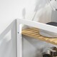 image 8 of HOMCOM 4-Tier Bamboo Bathroom Shelf with Adjustable Rack, Natural, White