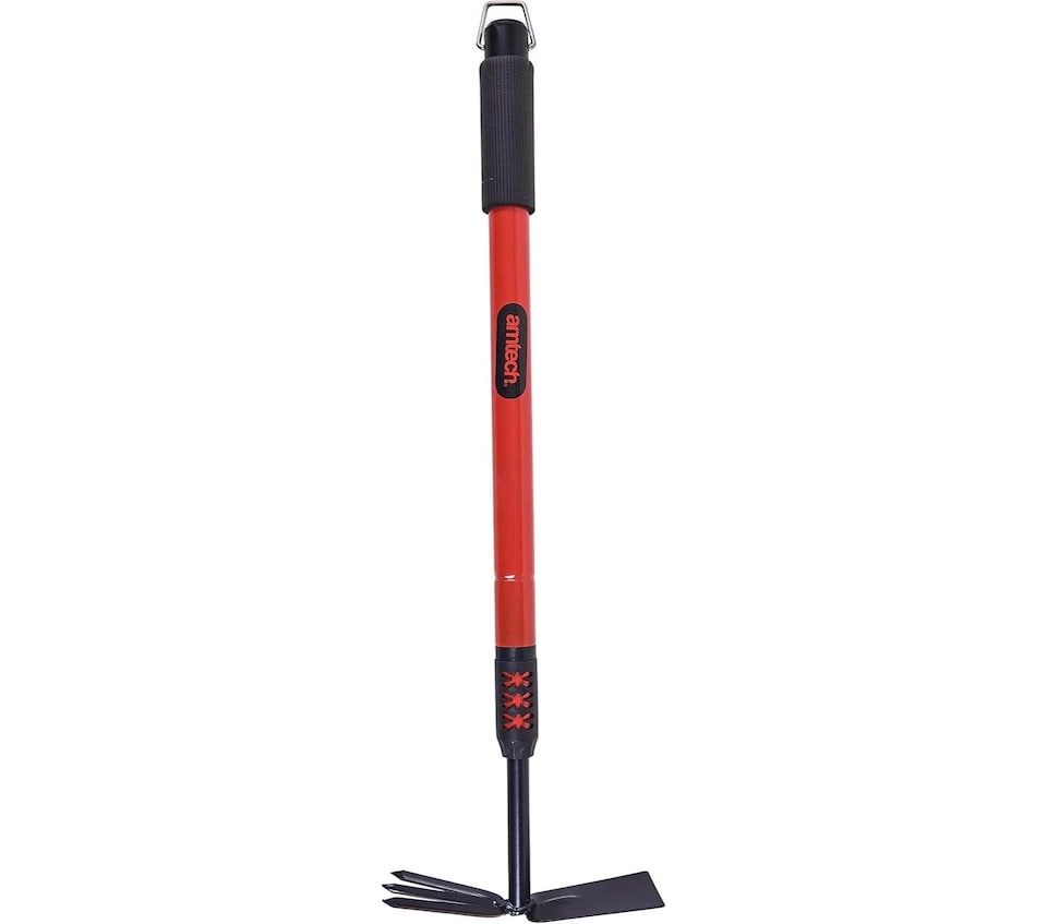 image 1 of Amtech Telescopic Hand Fork Hoe Adjustable Garden Tool
