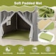 image 5 of COSTWAY Kids Playhouse Tent w/ Washable Mat & Star Lights-Green