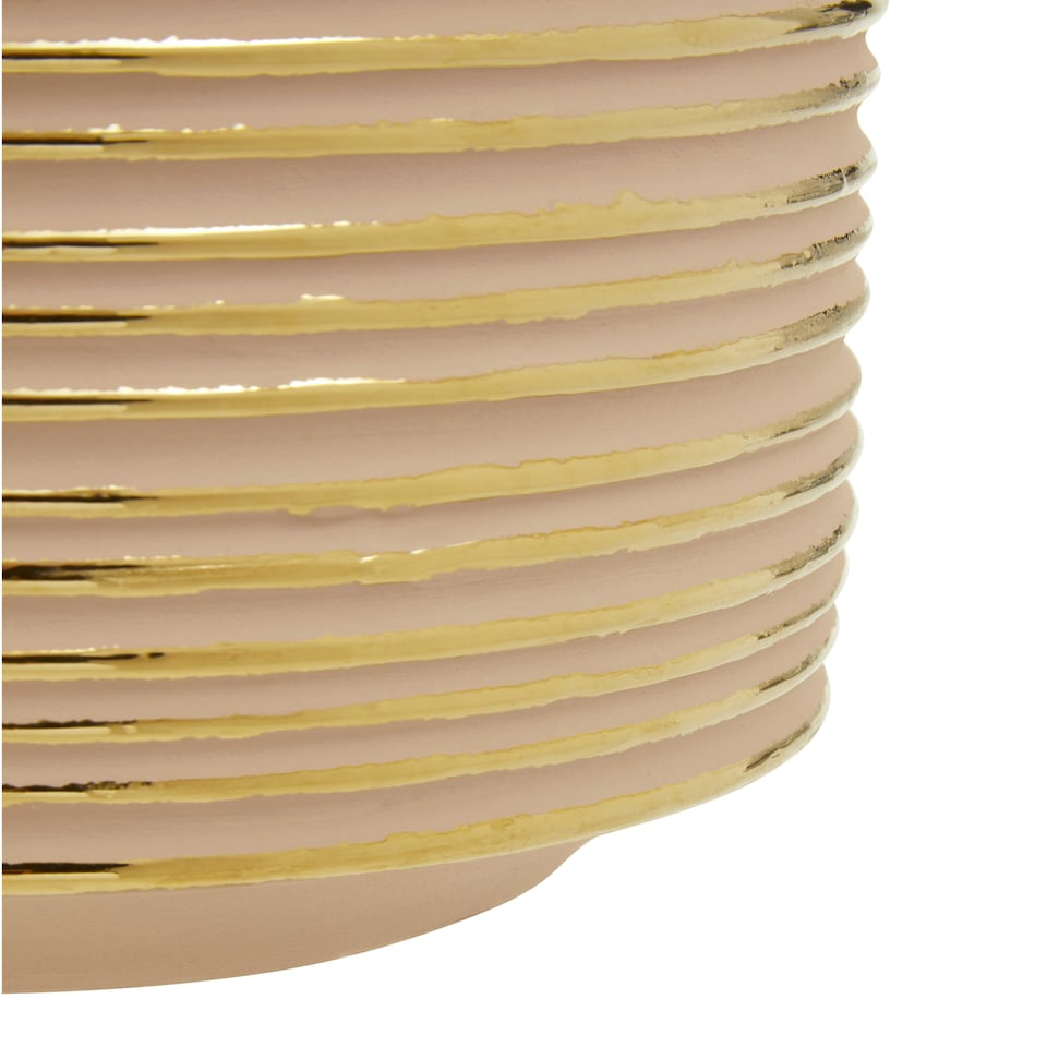 image 1 of Haldis Small Ceramic Planter Gold