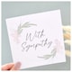 image 2 of With Sympathy Greeting Card - Elegant Neutral Botanical Design Modern Neutral