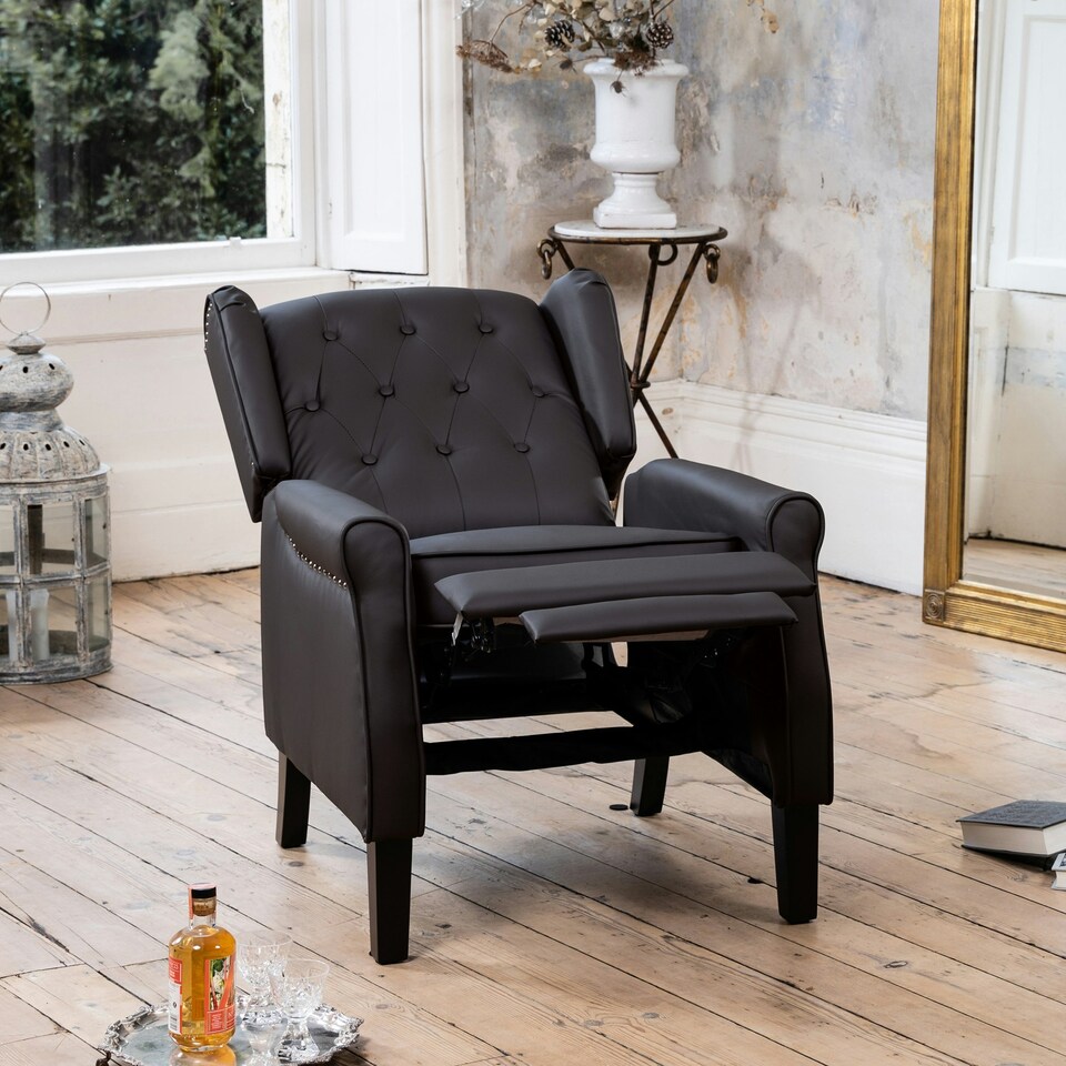 image 1 of Galena Recliner Armchair - Brown