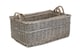 image 2 of Shallow Antique Wash Storage Wicker Basket Set of 3 | Brown | Brown | Not provided