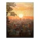 image 3 of Sunset Over Oxford City Watercolour Orange Black Framed Wall Art Print A4