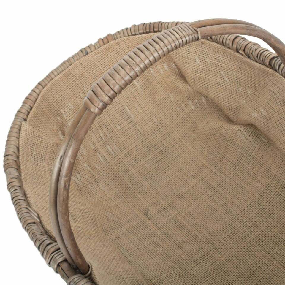 image 1 of Wicker Small Shallow Antique Wash Lined Garden Trugs