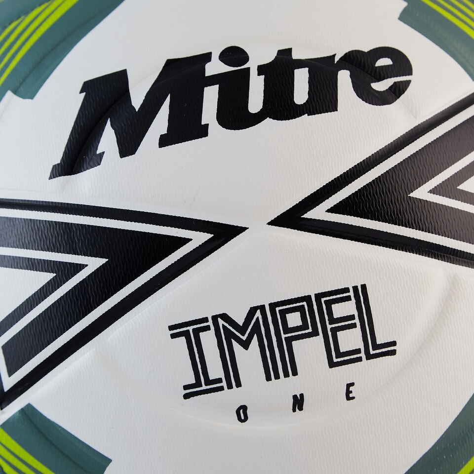 image 1 of Mitre Adult Impel One 24 Football, White/Black/Sage Leaf, 4