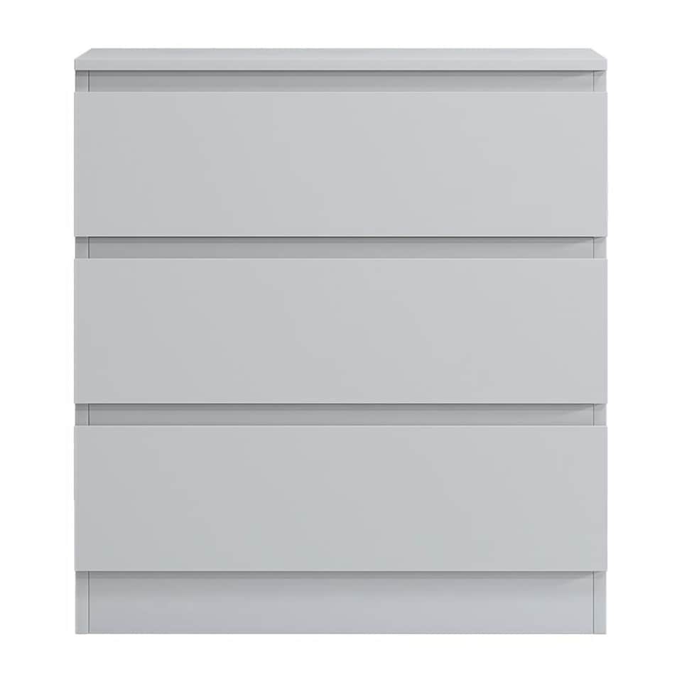 image 1 of FWStyle Carlton 3 Drawer Chest Of Drawers - Matt White
