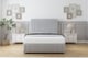 image 1 of Sloomy Kingsley Silver Plush Divan Bed With Mattress 2 Drawers Right Side With 26" Strutted Headboard & 12" Matching Footboard 5' King | Silver | Silver | King | 1