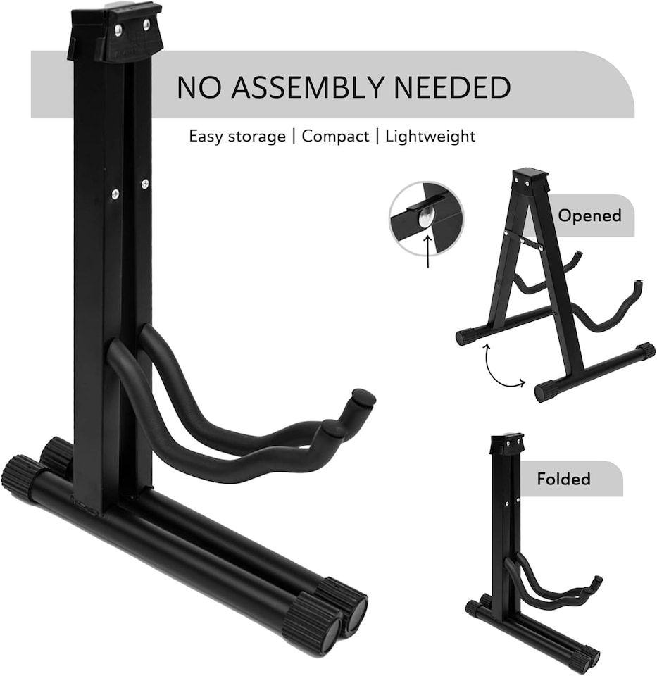 image 1 of Straame Universal Foldable A-Frame Guitar Stand – Sturdy & Portable