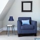 image 7 of Traditional Empire Shaped 12 Inch Lamp Shade in Rich Silky Navy Cotton Fabric | Blue | 12"