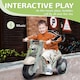 image 8 of AIYAPLAY Ride On Car Foot To Floor Kids Car w/ Music, Bubble - Cream White