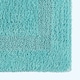 image 2 of Homescapes Luxury Reversible Bath Mat Runner - Aqua Blue