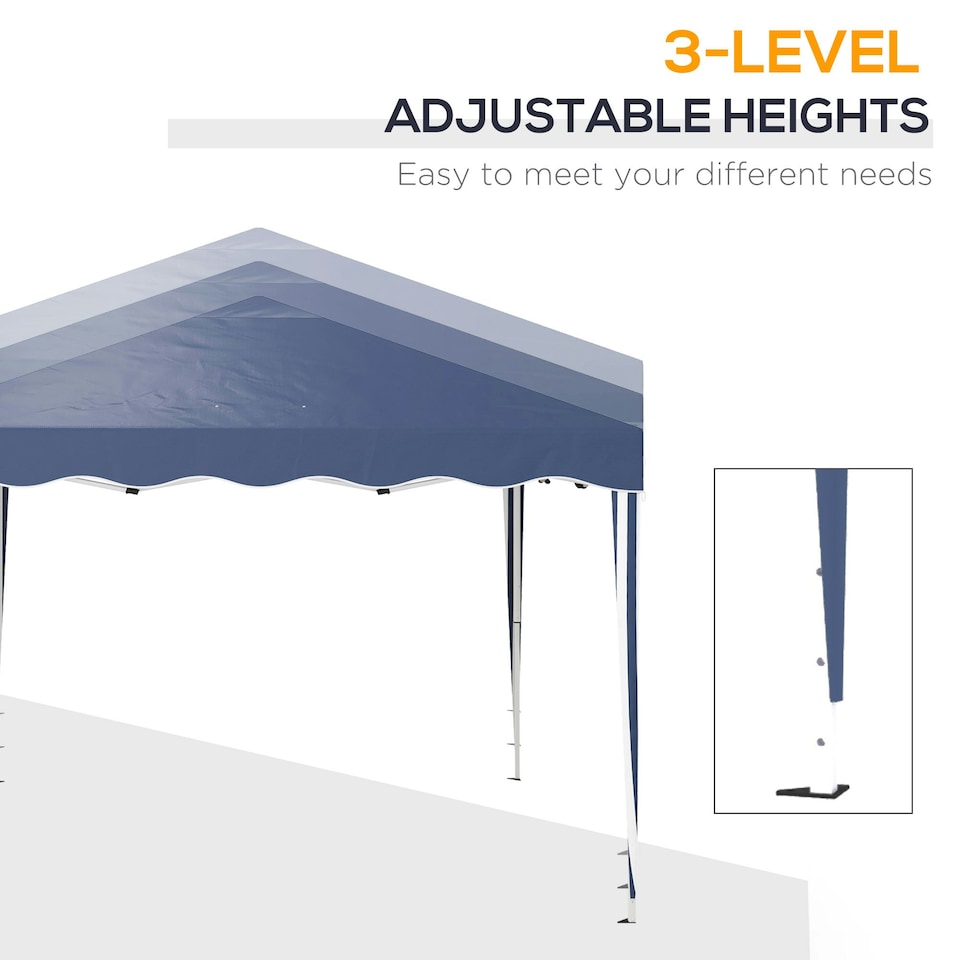 image 1 of Outsunny 3x3(m) Pop Up Gazebo Marquee Tent for Garden w/ Carry Bag Grey