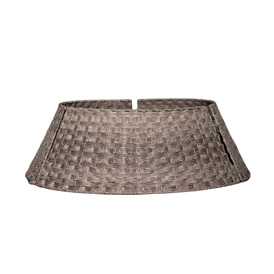 image 1 of 48/70cm Samuel Alexander Large KD Plastic Wicker Rattan Woven Christmas Tree Skirt in Grey