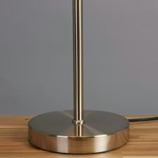 ValueLights Dargai Polished Silver Table Lamp and E14 Golfball LED 4W Warm White 3000K Bulb