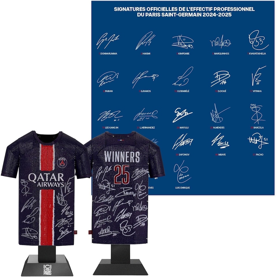 image 1 of RadStuff Metal Alloy Football Shirt - PSG Winners 2024/25 Home Alloy Shirt