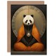 image 1 of Yoga Yogi Meditation Peace Calm Relax Panda Birthday Card