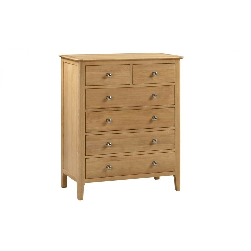 image 1 of Solid Oak 4+2 Drawer Chest