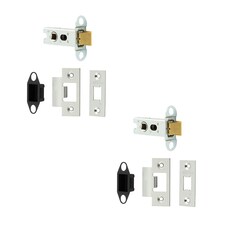 2 PACK Heavy Duty Tubular Latches for Secure Door Locking - 64mm Satin Stainless Steel