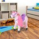 image 2 of HOMCOM Kids Walking Ride on Horse Toy Plush Walk Pony with Wheels Sound