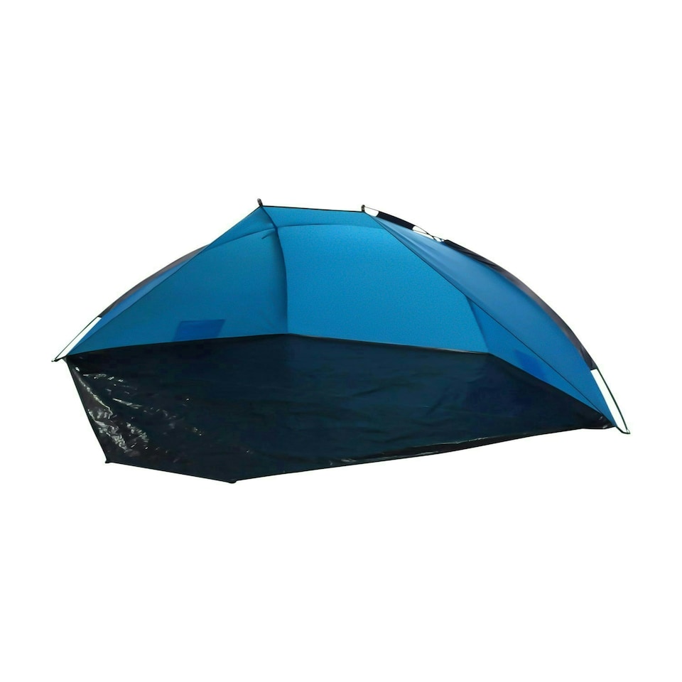 image 1 of Mountain Warehouse Large Beach Shelter Zip Up Door UV Protection Camping Blue | Turquoise | One Size