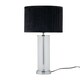 image 2 of Set of 2 Aura - Chrome Table Lamps with Black Pleated Velvet Shades Chrome | Black