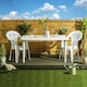 image 6 of Resol Olot 4 Seater Dining Set - White | White | White