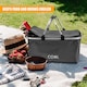 image 7 of GEEZY Insulated Cooler Bag and Folding Picnic Basket Grey 35L