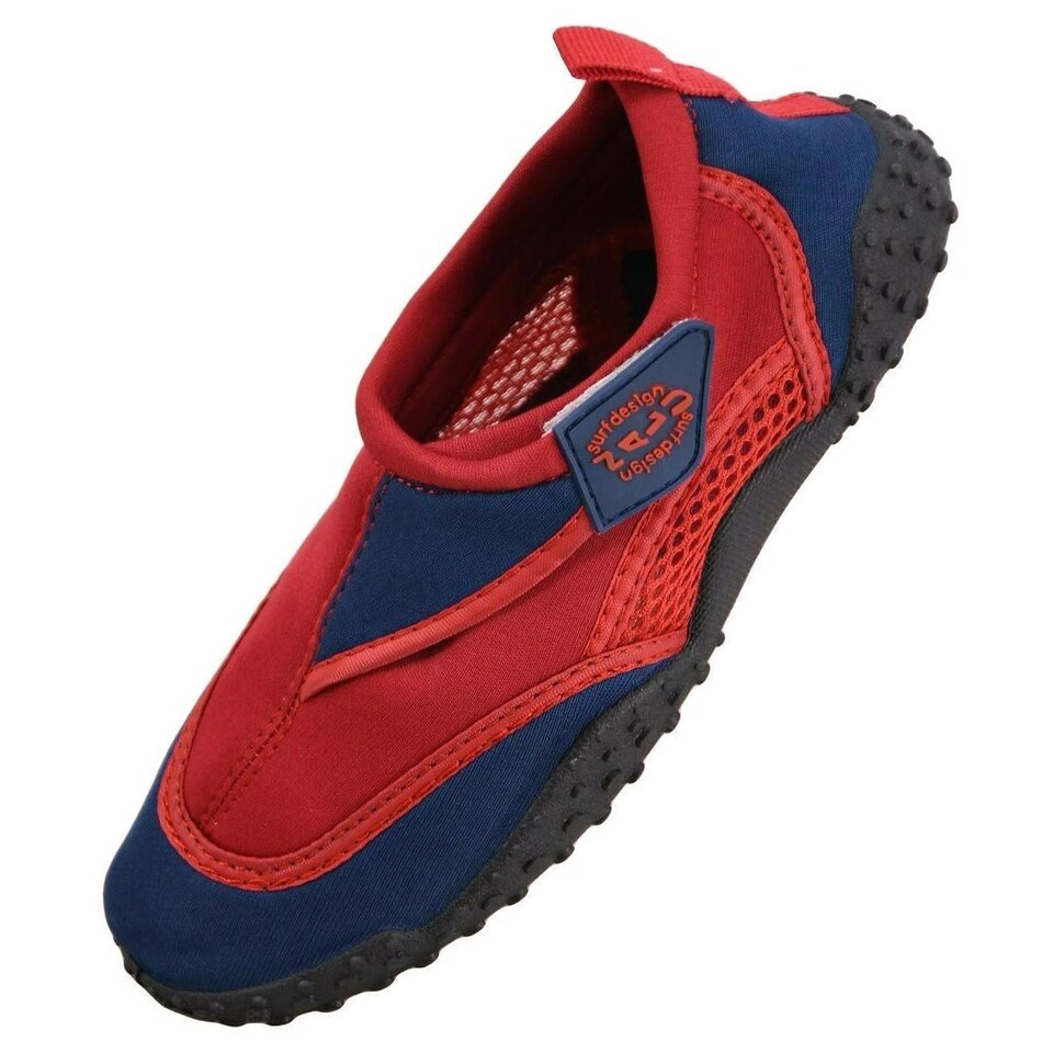 image 1 of GEEZY Aqua Water Shoes, Unisex, Beach Surfing Holidays - Red, UK Adult 5