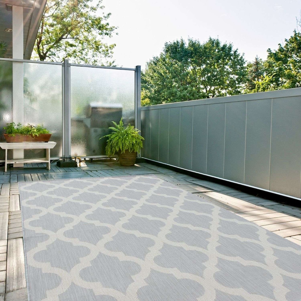 image 1 of The Rugs Outdoor Indoor Moroccan Garden Patio Rug Weatherproof Jet Washable | 400