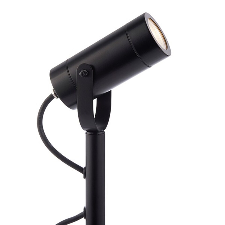 image 1 of Palin Outdoor Spike Light Matt Black, Glass IP44, GU10