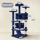 image 3 of Yaheetech 137cm Tall Cat Tree with Scratching Posts Navy Blue
