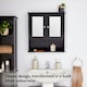 image 2 of VonHaus Shrewsbury Black Bathroom Mirror Cabinet with Storage